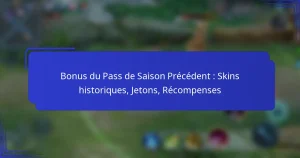 Bonus du Pass de Saison Précédent : Skins historiques, Jetons, Récompenses